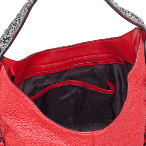 Дамска червена чанта Pierre Cardin