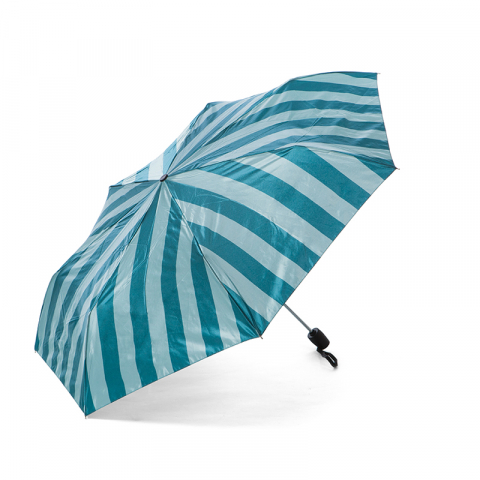 Дамски чадър със синьо райе Pierre Cardin
