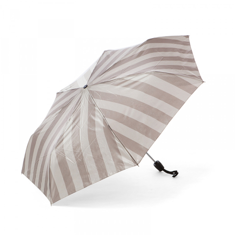 Дамски чадър сиво с бежаво райе Pierre Cardin