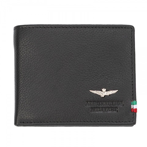 Мъжки черен портфейл Aeronautica Militare, AM101NE