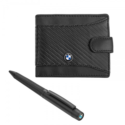 Подаръчен комплект химикалка и портфейл Auto Set с логото на BMW, AS4102