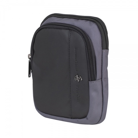 Мъжка сиво-черна чанта Beverly Hills Polo Club, BH1370GB