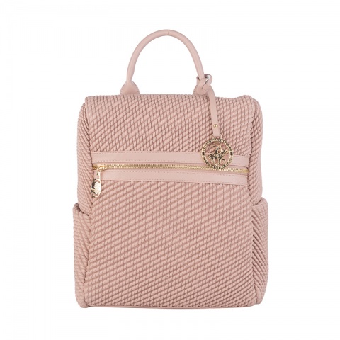 Дамска раница цвят пудра Beverly Hills Polo Club, BH4102CI