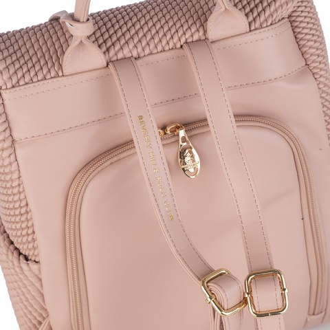 Дамска раница цвят пудра Beverly Hills Polo Club, BH4102CI