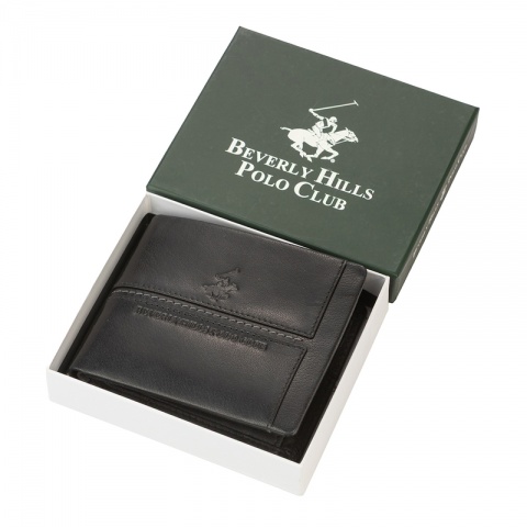 Мъжки черен портфейл Beverly Hills Polo Club, BH1561NE