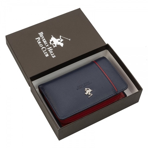 Дамско синьо портмоне Beverly Hills Polo Club, BH1570BL