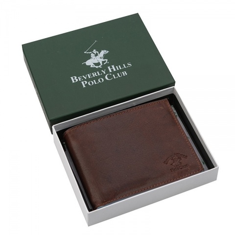 Мъжки светлокафяв портфейл Beverly Hills Polo Club, BH1591CU