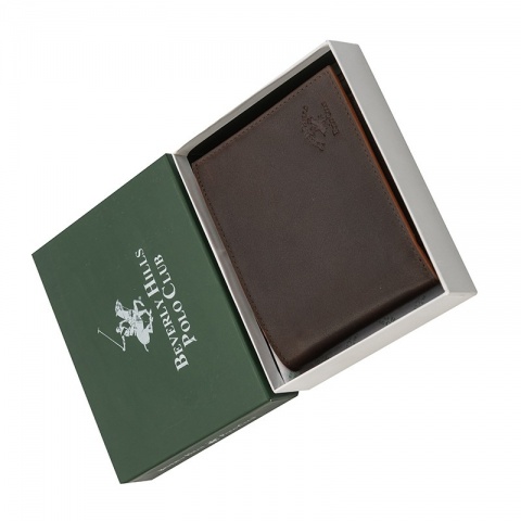Мъжки кафяв портфейл Beverly Hills Polo Club, BH1591MO