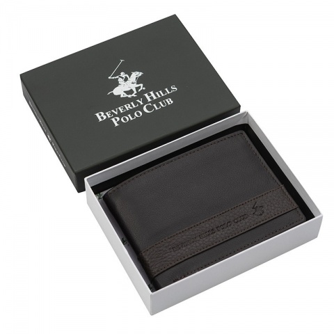 Мъжки кафяв портфейл Beverly Hills Polo Club, BH1732MO