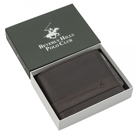 Мъжки кафяв портфейл Beverly Hills Polo Club, BH1733MO