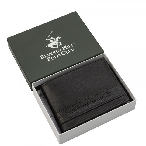 Мъжки черен портфейл Beverly Hills Polo Club, BH1733NE
