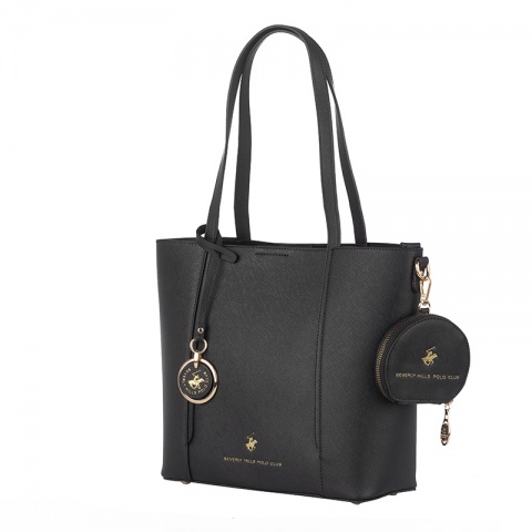 Дамска черна чанта Beverly Hills Polo Club, BH4050NE