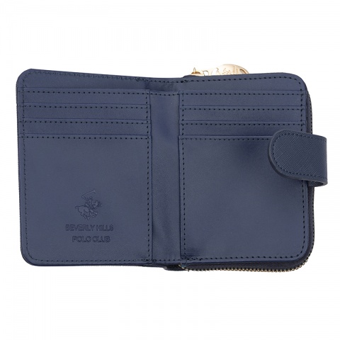 Дамско синьо портмоне Beverly Hills Polo Club, BH4055BL