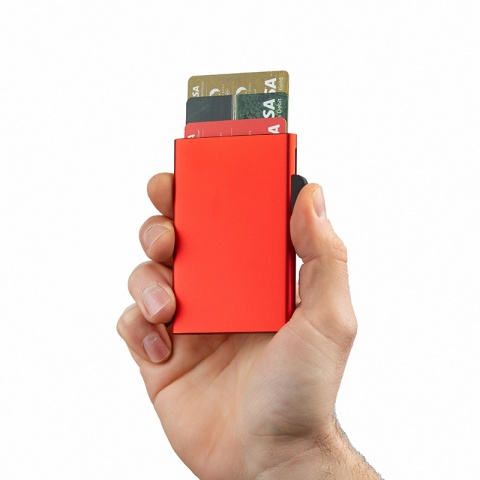 Картодържател C-secure цвят червен, CS00105