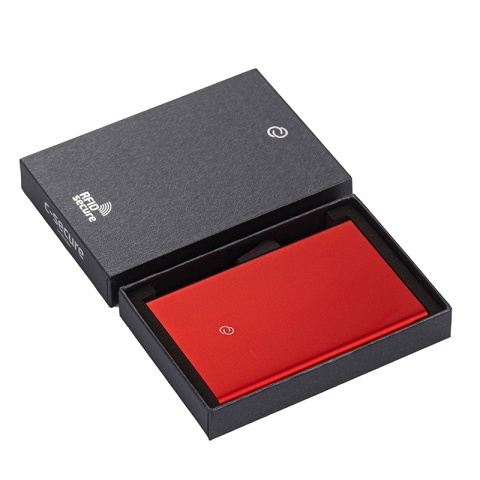 Картодържател C-secure цвят червен, CS00105