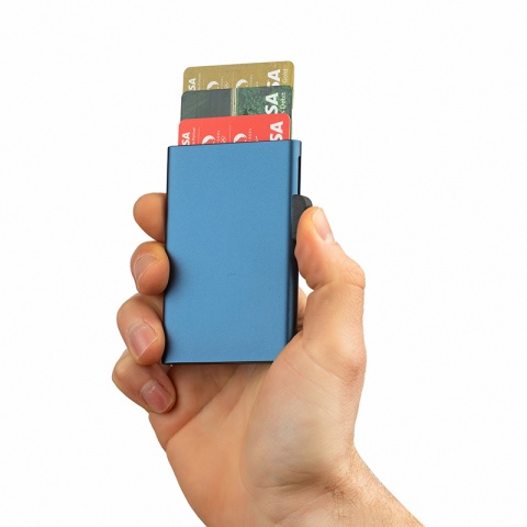 Картодържател C-secure цвят син, CS00109
