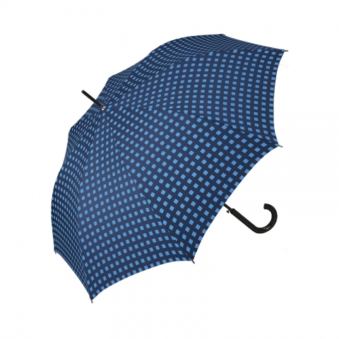 Дамски чадър син с бели точки
