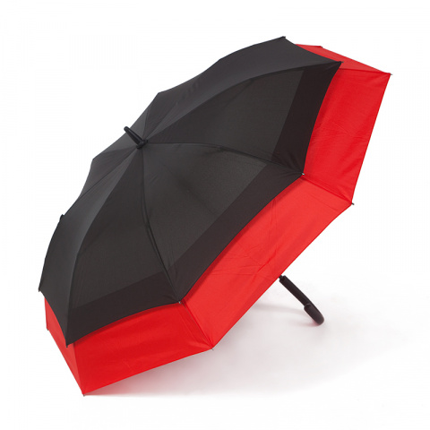 Чадър с червена периферия Pierre Cardin