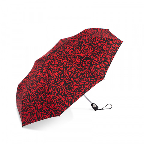 Дамски чадър с червени рози Pierre Cardin