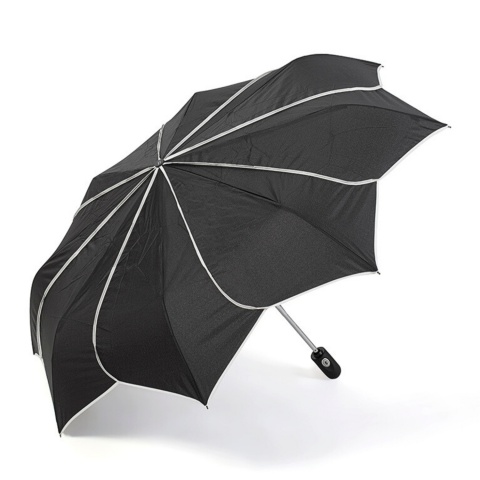 Дамски чадър Sunflower – черен с бели кантове, H82664
