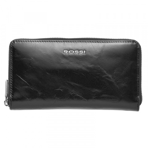Дамски черен портфейл ROSSI, RSC0435