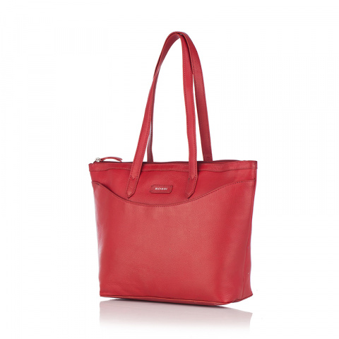 Дамска наситено червена чанта ROSSI