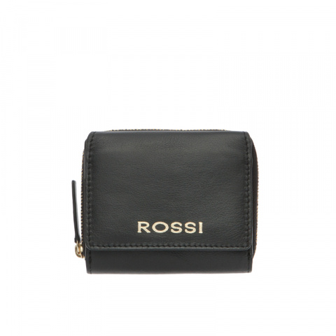 Малък черен дамски портфейл ROSSI