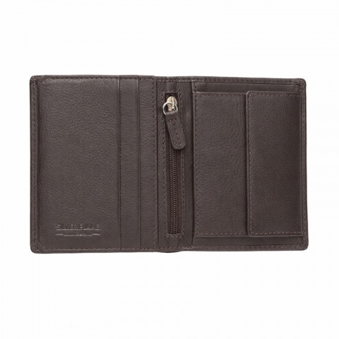 Вертикален мъжки портфейл SILVER FLAME - черен