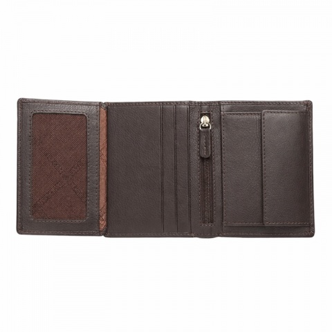 Вертикален мъжки портфейл SILVER FLAME - черен