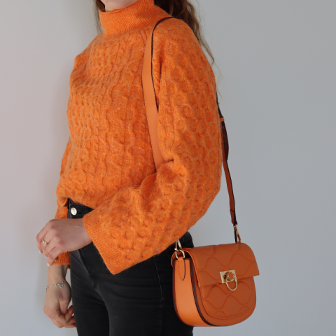 Дамска оранжева чанта ROSSI, RSI007O -5