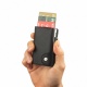 Картодържател C-secure естествена кожа в черен цвят , CS00501