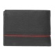 Мъжки черен портфейл с червена ивица Pierre Cardin
