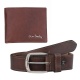 Мъжки комплект от портфейл и колан Pierre Cardin, PCS113