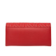 Дамски червен портфейл с декоративен шев ROSSI